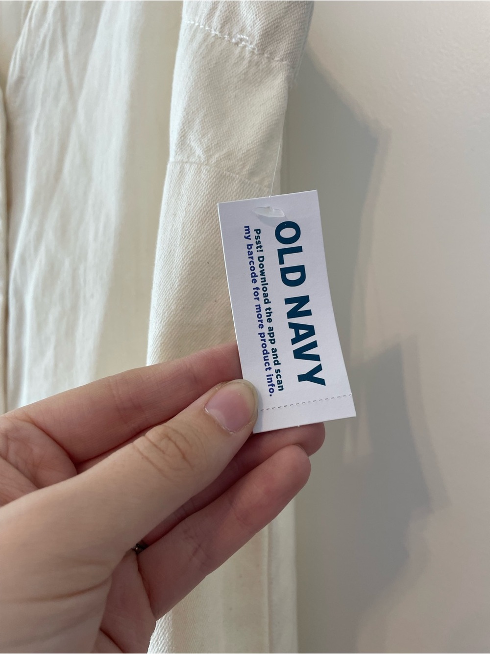 Old Navy Cream Button-Front Mini Dress - Picture 7 of 8